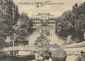 Ansichtskarte des Frankfurter Zoo von 1906.