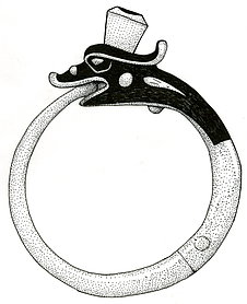 Grafische Darstellung des Uroboros-Ohrrings