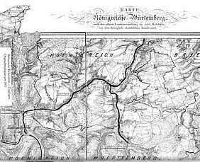 Karte der Bahnstrecke nach Creglingen