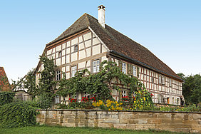 Bauernhaus aus Herrnberchtheim im Fränkischen Freilandmuseum, Foto Frank Boxler